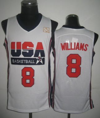 1992 Olympics Team Usa 8 Deron Williams White Swingman - Fagaz