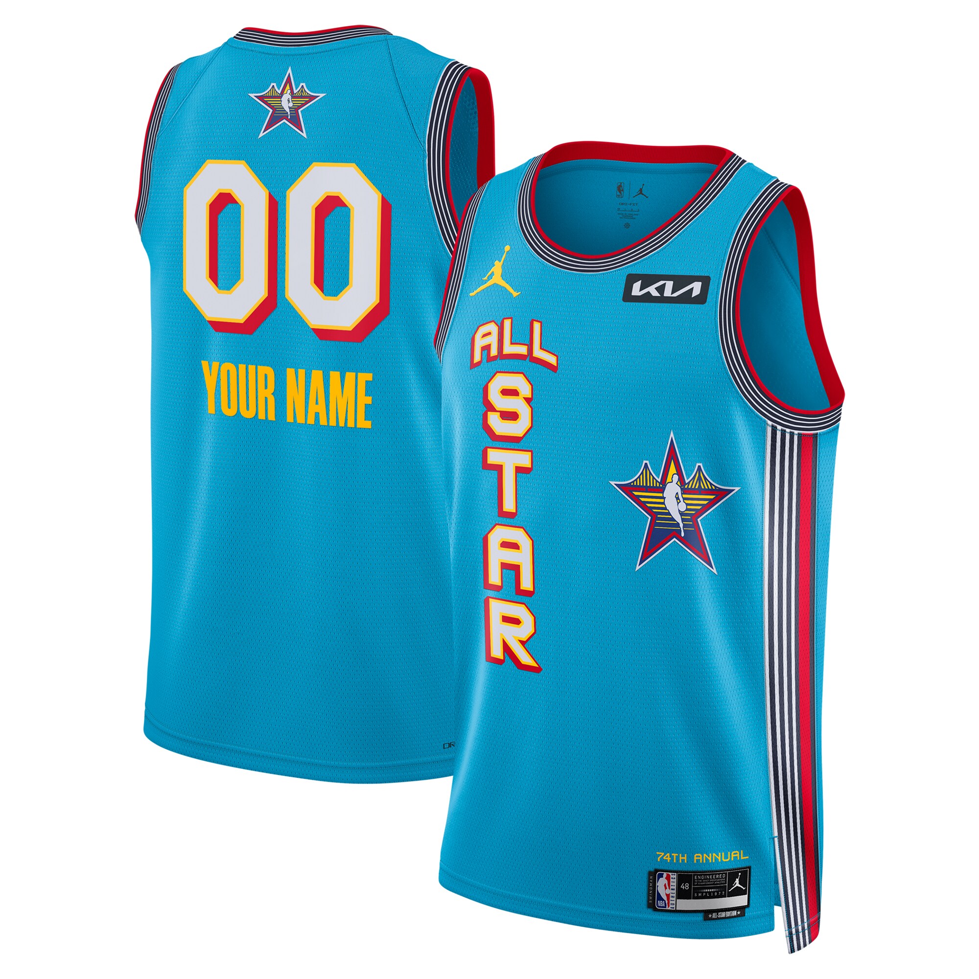 Jordan Brand Unisex 2025 NBA All-Star Game Swingman Pick-A-Player Jersey - Light Blue