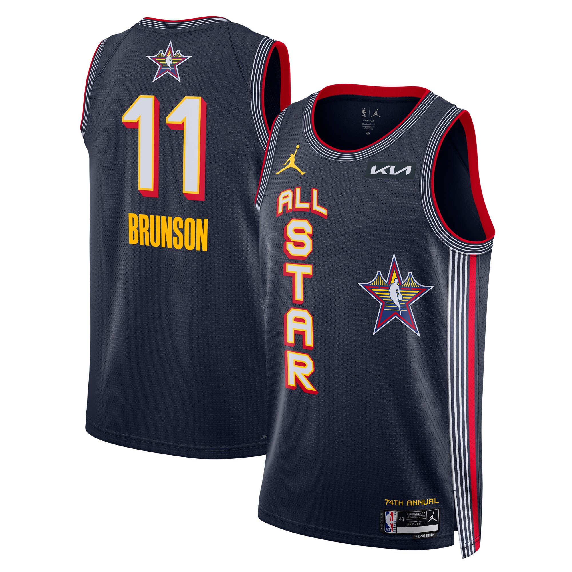 Jalen Brunson Unisex 2025 NBA All-Star Game Swingman Player Jersey - Navy
