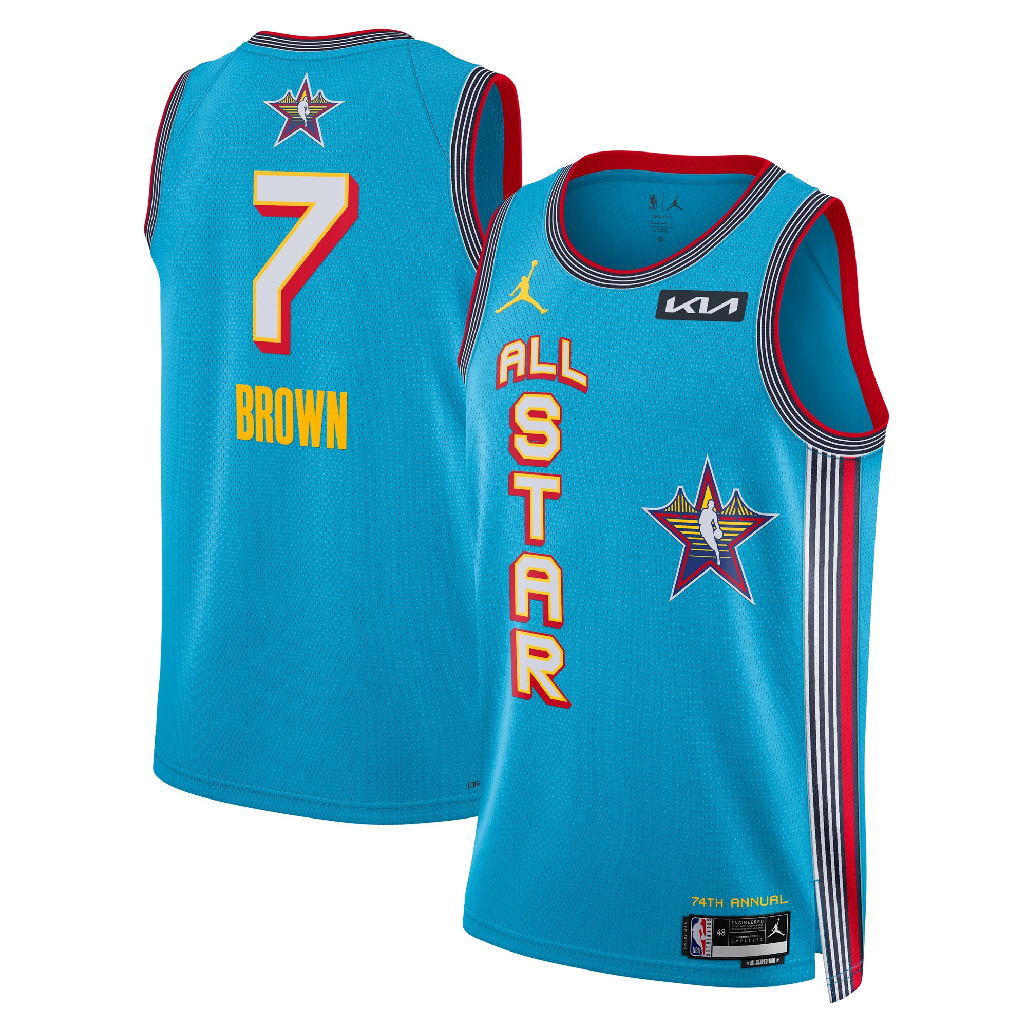 Jaylen Brown Unisex 2025 NBA All-Star Game Swingman Player Jersey - Light Blue