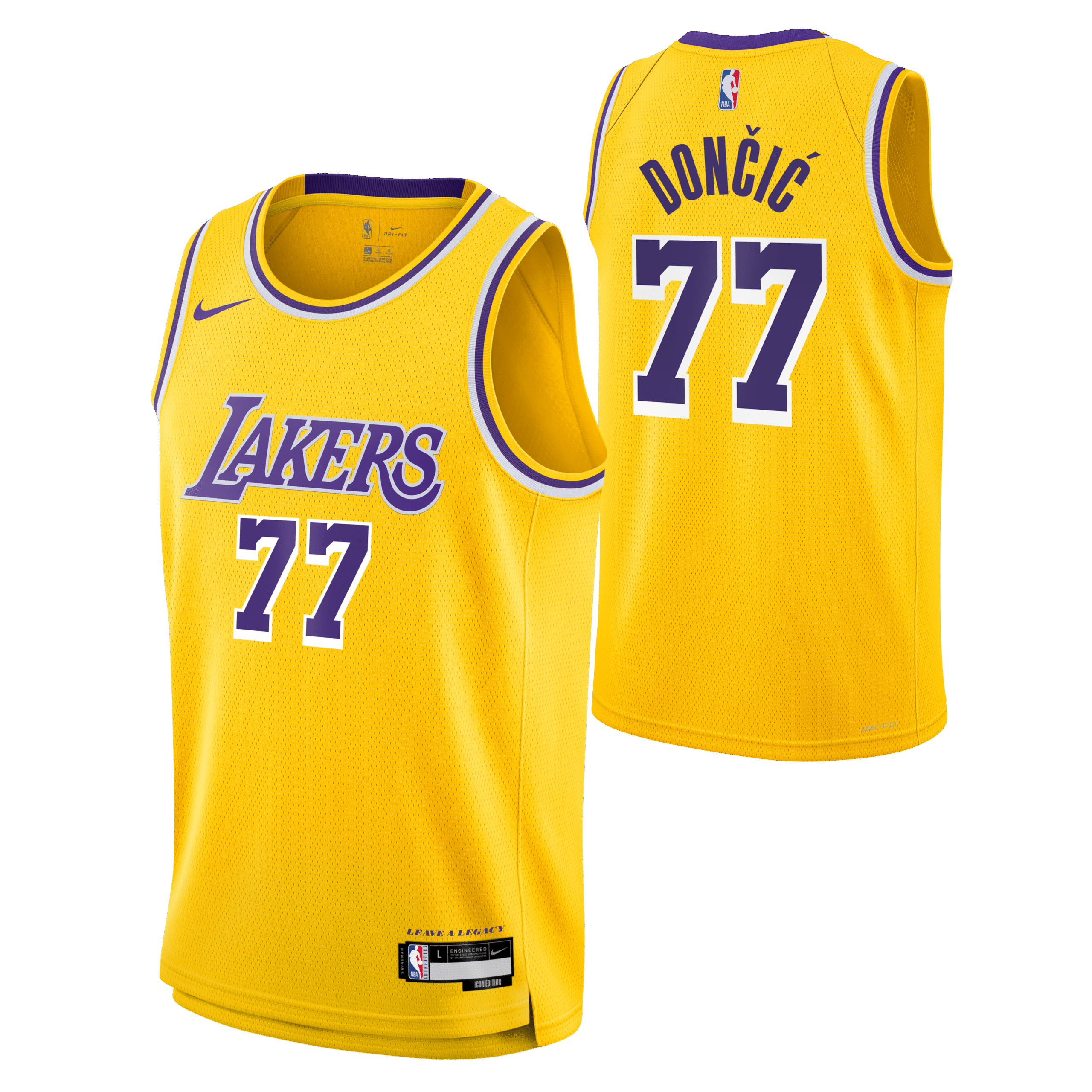 Luka Dončić Los Angeles Lakers Youth Swingman Jersey - Icon Edition - Gold